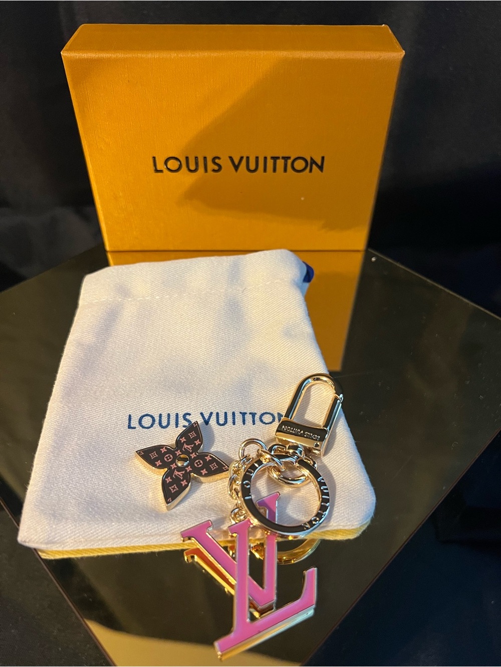 Louis Vuitton Pink & Gold LV Bag Charm Box & Dust Bag Included - Picture 8 of 8